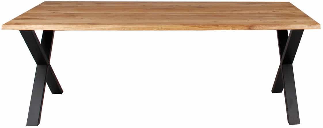 Plankebord, Komplet sæt, Curve wave + X stel by House of Sander (H: 74 cm. B: 95 cm. L: 200 cm., Natur/Sort)