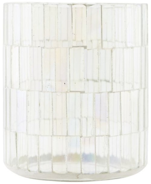 På billedet ser du variationen Fyrfadstage, Mosaic fra brandet House Doctor i en størrelse D: 8.5 cm. x H: 10 cm. i farven Glas