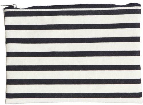 På billedet ser du variationen Makeup taske, Stripes fra brandet House Doctor i en størrelse 19 x 15 cm. i farven Hvid/Sort