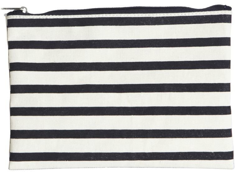 Makeup taske, Stripes by House Doctor (19 x 15 cm., Hvid/Sort)