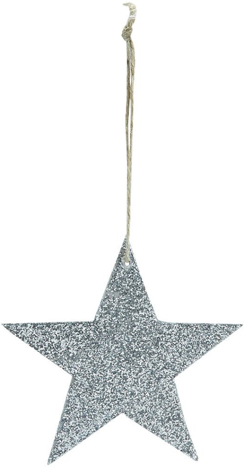 På billedet ser du variationen Ornament, Glitter, Stor fra brandet House Doctor i en størrelse D: 8 cm. i farven Sølv