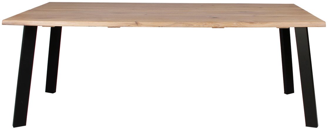 Plankebord, Komplet sæt, Curve wave + Slanting stel by House of Sander (H: 74 cm. B: 95 cm. L: 200 cm., Lys Natur/Sort)