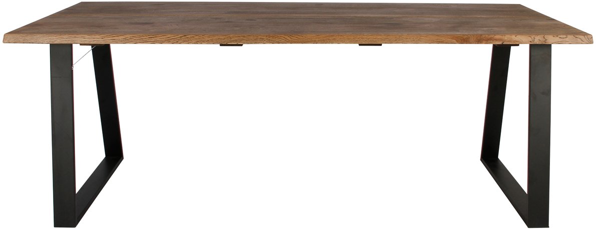 Plankebord, Komplet sæt, Curve wave + Trapez stel by House of Sander (H: 74 cm. B: 95 cm. L: 240 cm., Mørk Natur/Sort)