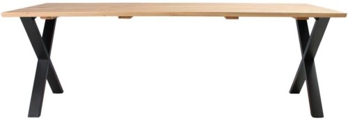 På billedet ser du Plankebord, Trend V, X base fra brandet Preform i en størrelse H: 74 cm. B: 95 cm. L: 220 cm. i farven Natur/Sort