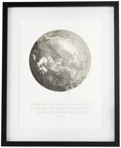 På billedet ser du variationen Ramme, Illustration, Moon fra brandet House Doctor i en størrelse 43 x 53 cm. i farven Sort