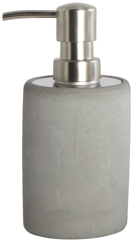 På billedet ser du variationen Cement, Sæbedispenser fra brandet House Doctor i en størrelse H: 17,1 cm. x D: 7,6 cm. i farven Grå/Rustfrit stål