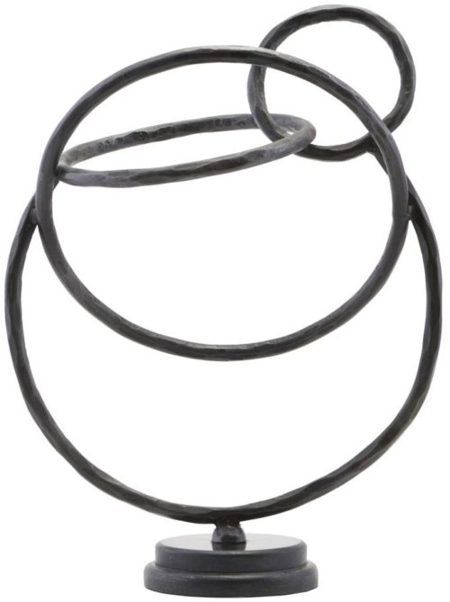 På billedet ser du variationen Skulptur, Circles fra brandet House Doctor i en størrelse H: 38,5 cm. B: 19,5 cm. L: 32 cm. i farven Sort