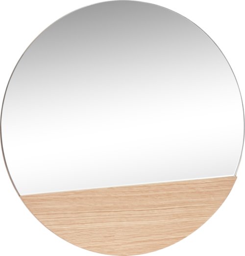 På billedet ser du variationen Spejl, Round, Alterhu fra brandet Hübsch i en størrelse D: 50 cm. i farven Natur