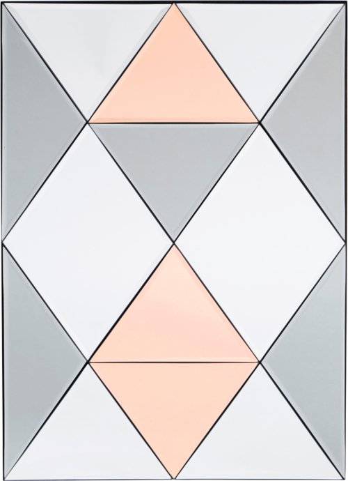 På billedet ser du variationen Spejl, Rhomb fra brandet House Doctor i en størrelse H: 70 cm. B: 50 cm. i farven Glas