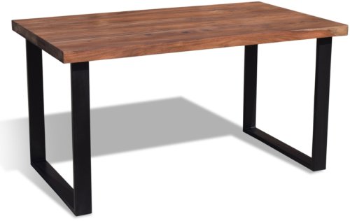 På billedet ser du Spisebord, HayFay, Rosentræ fra brandet OBUZI i en størrelse H: 74 cm. B: 140 cm. L: 80 cm. i farven Mørk Natur/Sort
