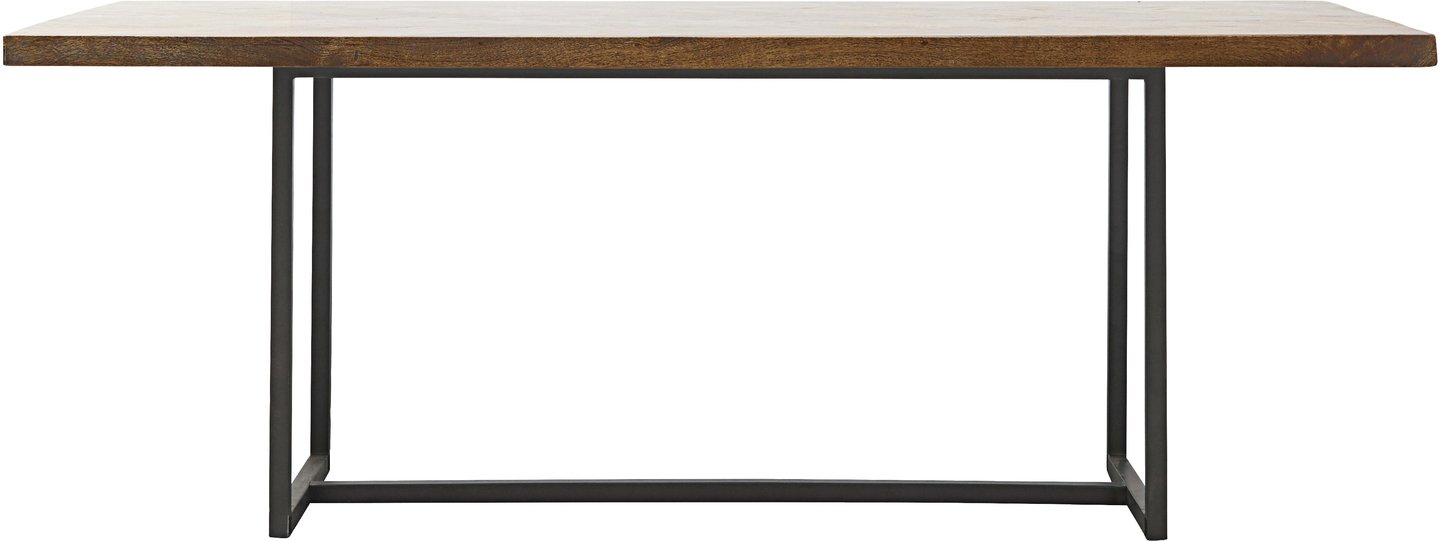 Billede af Spisebord, Kant by House Doctor (H: 74 cm. B: 90 cm. L: 200 cm., Mørkebrun/Sort) hos Likehome.dk