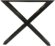 På billedet ser du variationen Stel til plankeborde, X base fra brandet Preform i en størrelse H: 71 cm. B: 70 cm. L: 15 cm. i farven Sort