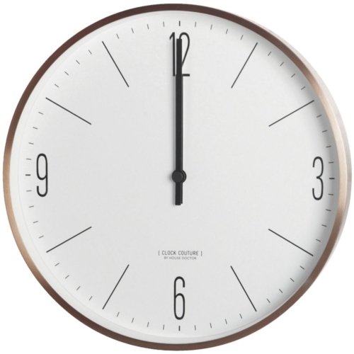 På billedet ser du variationen Clock Couture, Vægur, White fra brandet House Doctor i en størrelse D: 30 cm. i farven Guld/Hvid