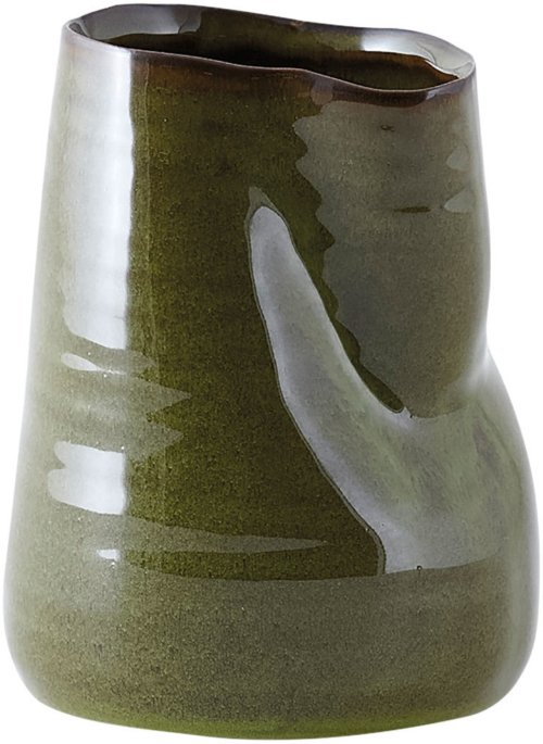 På billedet ser du variationen Bend, Vase fra brandet House Doctor i en størrelse D: 9,5 cm. x H: 13 cm. i farven Grøn