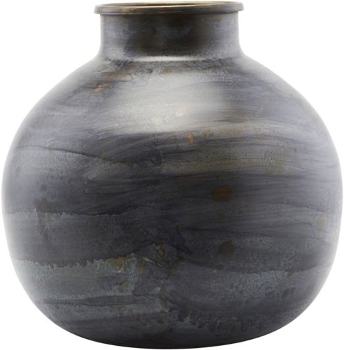 På billedet ser du variationen Vase, Etnik, Blue fra brandet House Doctor i en størrelse D: 30 cm. H: 30 cm. i farven Blå