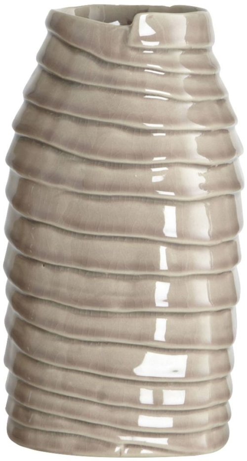 På billedet ser du variationen Layers, Vase fra brandet House Doctor i en størrelse 11,5 x 11,5 cm. x H: 21 cm. i farven Grå