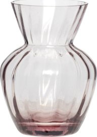 På billedet ser du variationen Vase, m/riller, Su fra brandet Hübsch i en størrelse Ø: 9 cm. H: 12 cm. i farven Rosa