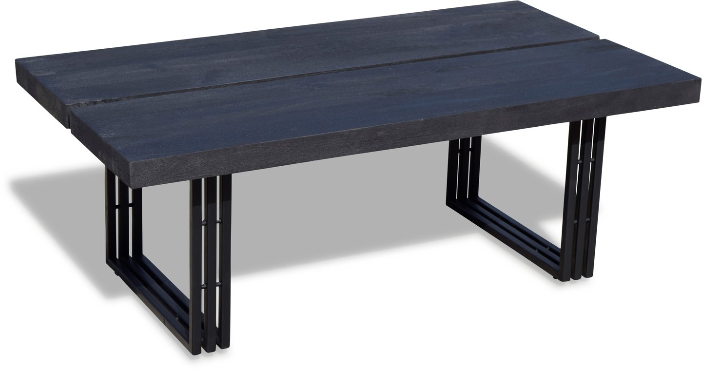 Sofabord, HayFay-Rail, Sorte planker by OBUZI (H: 45 cm. B: 70 cm. L: 120 cm., Mat Sort)