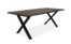 På billedet ser du variationen Vigga, Plankebord med optisk kant + X-stel fra brandet Preform i en størrelse H: 4 cm. B: 95 cm. L: 200 cm. i farven Smoked