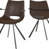 På billedet ser du variationen Berlin, Spisebordsstol m. armlæn fra brandet Canett Furniture i en størrelse H: 80 cm. B: 55,5 cm. L: 57 cm. i farven Sort/Brun