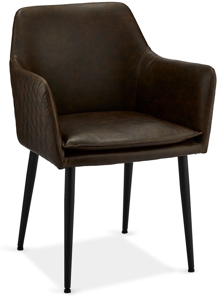 8: Waterside, Spisebordsstol med armlæn by Raymond & Hallmark (H: 84 cm. B: 62 cm. L: 57 cm., Mørkebrun)