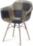 På billedet ser du et stemningsbillede (#5) fra Kingston, Spisebordsstol med armlæn, U-sæde fra brandet Raymond & Hallmark i en størrelse H: 80 cm. B: 59 cm. L: 53 cm. i farven Blå/Grå