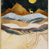 På billedet ser du Beige Landscape, Illustration m. ramme fra brandet House of Sander i en størrelse H: 3 cm. B: 60 cm. L: 90 cm. i farven Multifarvet