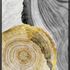 På billedet ser du Golden wood 1, Illustration m. ramme fra brandet House of Sander i en størrelse H: 3 cm. B: 70 cm. L: 100 cm. i farven Multifarvet