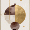 På billedet ser du Golden Circles, Illustration m. ramme fra brandet House of Sander i en størrelse H: 3 cm. B: 50 cm. L: 70 cm. i farven Multifarvet