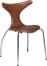 På billedet ser du variationen Dolphin, Spisebordsstol, Stålben, Læder fra brandet DAN-FORM Denmark i en størrelse H: 83 cm. B: 55 cm. i farven Brun/Sølv