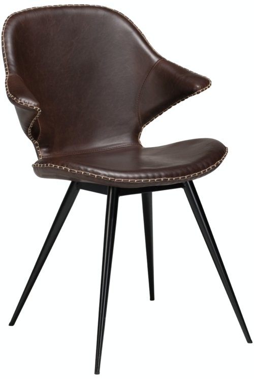 På billedet ser du variationen Karma, Spisebordsstol, Kunstlæder fra brandet DAN-FORM Denmark i en størrelse H: 86 cm. B: 62 cm. i farven Kakao/Sort