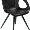 På billedet ser du variationen Omega, Spisebordsstol, Kunstlæder fra brandet DAN-FORM Denmark i en størrelse H: 80 cm. B: 59 cm. i farven Sort