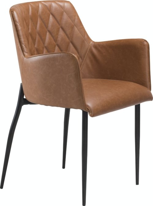 På billedet ser du variationen Rombo, Spisebordsstol, Kunstlæder fra brandet DAN-FORM Denmark i en størrelse H: 80 cm. B: 56 cm. i farven Brun/Sort