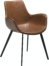 På billedet ser du variationen Hype, Spisebordsstol med armlæn, Kunstlæder fra brandet DAN-FORM Denmark i en størrelse H: 80 cm. B: 62 cm. i farven Brun/Sort