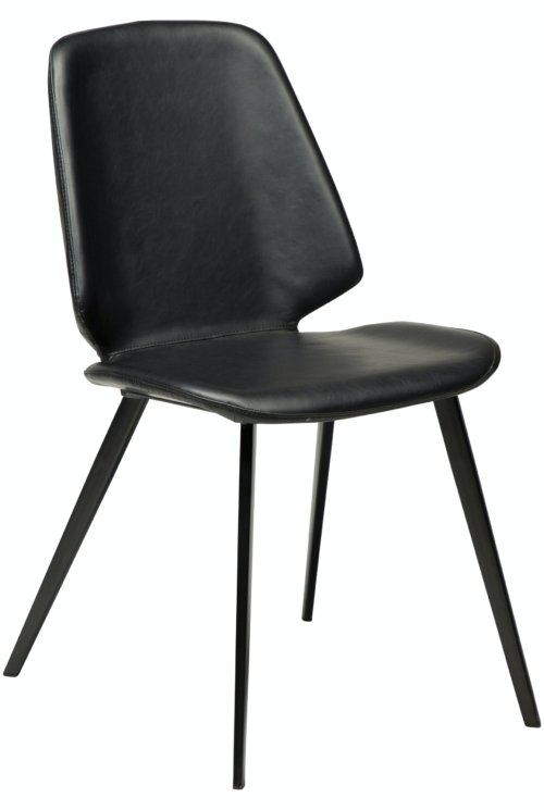 På billedet ser du variationen Swing, Spisebordsstol, Kunstlæder fra brandet DAN-FORM Denmark i en størrelse H: 84 cm. B: 46,5 cm. i farven Sort