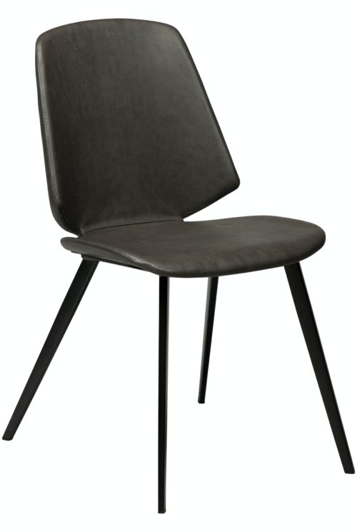 På billedet ser du variationen Swing, Spisebordsstol, Kunstlæder fra brandet DAN-FORM Denmark i en størrelse H: 84 cm. B: 46,5 cm. i farven Grå/Sort