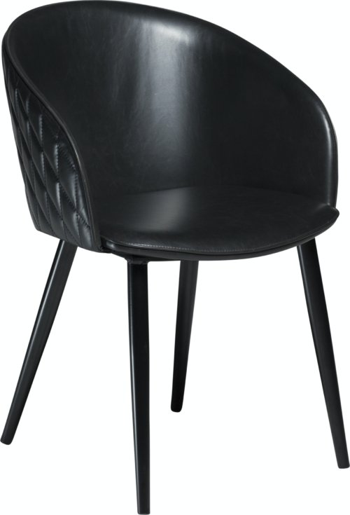 På billedet ser du variationen Dual, Spisebordsstol, Kunstlæder fra brandet DAN-FORM Denmark i en størrelse H: 80 cm. B: 57 cm. i farven Sort