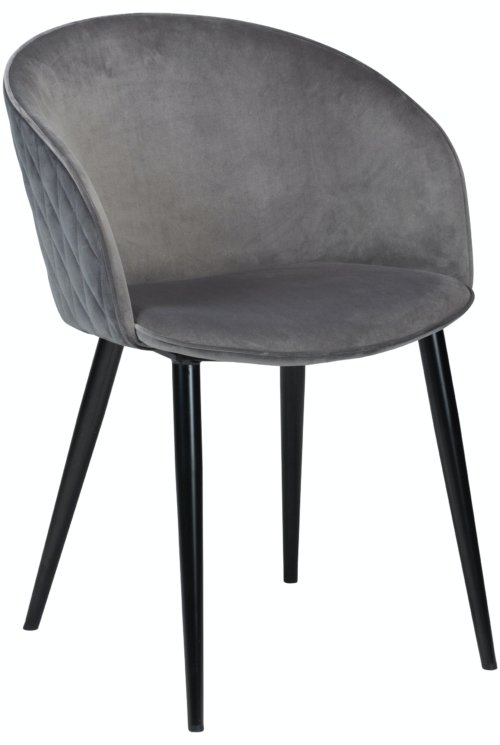 På billedet ser du variationen Dual, Spisebordsstol, Fløjl fra brandet DAN-FORM Denmark i en størrelse H: 80 cm. B: 57 cm. i farven Grå/Sort