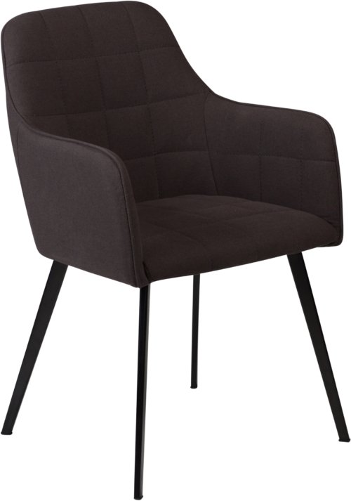 På billedet ser du variationen Embrace, Spisebordsstol med armlæn, Stof fra brandet DAN-FORM Denmark i en størrelse H: 84 cm. B: 55 cm. i farven Sort