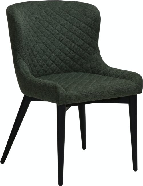 På billedet ser du variationen Vetro, Spisebordsstol, Stof fra brandet DAN-FORM Denmark i en størrelse H: 80 cm. B: 50 cm. L: 61 cm. i farven Grøn