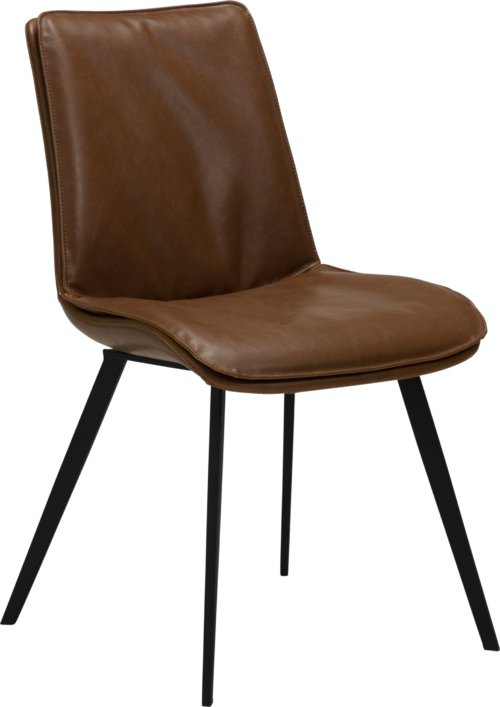 På billedet ser du variationen Fierce, Spisebordsstol, Kunstlæder fra brandet DAN-FORM Denmark i en størrelse H: 85 cm. B: 49 cm. L: 60 cm. i farven Brun