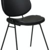 På billedet ser du variationen Yeet, Spisebordsstol, Kunstlæder fra brandet DAN-FORM Denmark i en størrelse H: 80 cm. B: 49 cm. L: 54 cm. i farven Sort