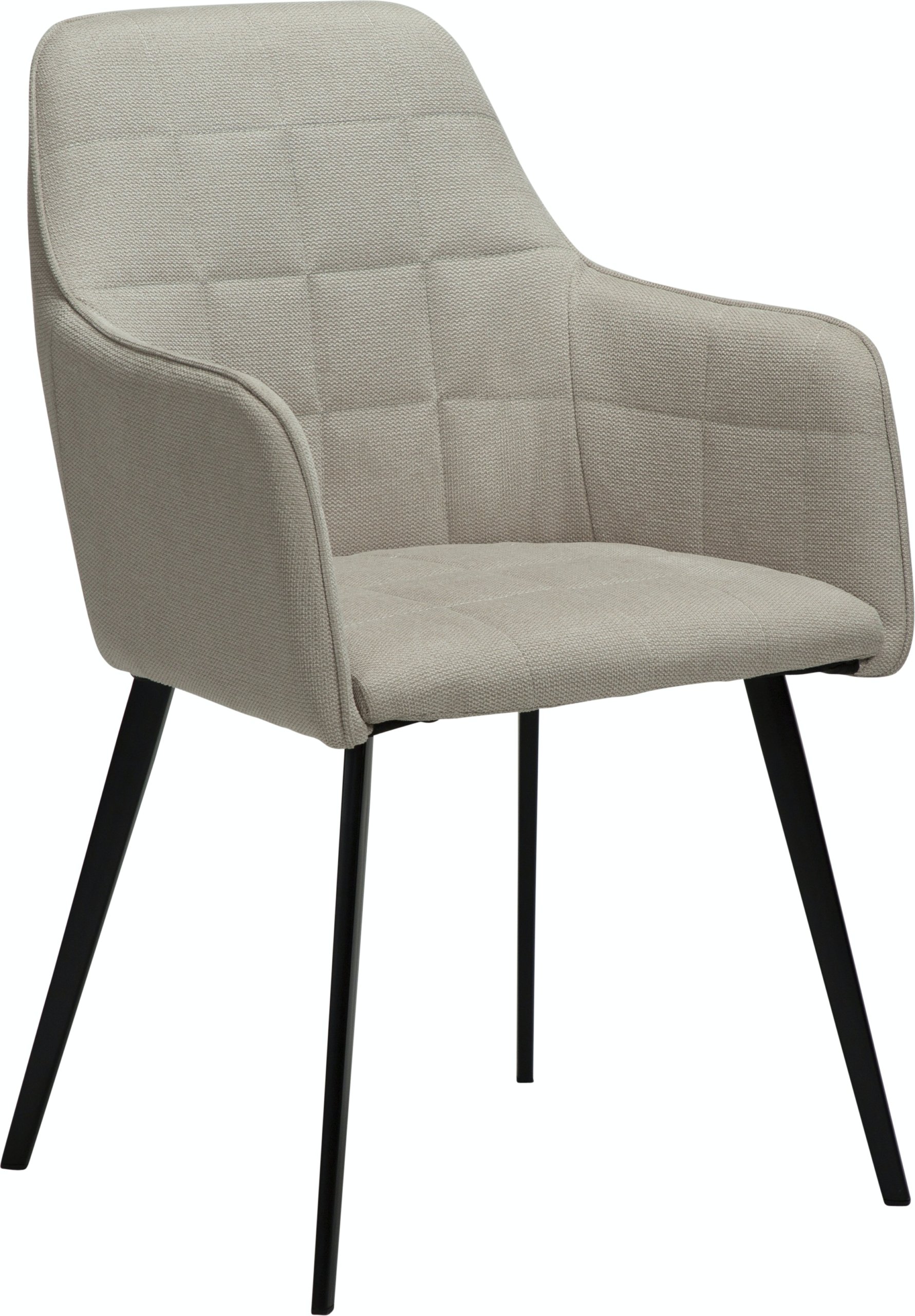 Embrace, Spisebordsstol med armlæn, Stof by DAN-FORM Denmark (H: 84 cm. B: 55 cm. L: 55 cm., Hvid/Beige)