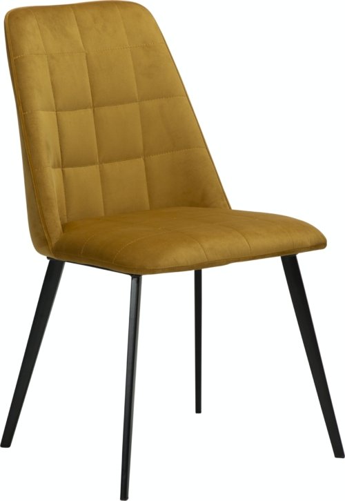 På billedet ser du variationen Embrace, Spisebordsstol, Fløjl fra brandet DAN-FORM Denmark i en størrelse H: 84 cm. B: 48 cm. L: 55 cm. i farven Gul/Okker
