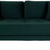 På billedet ser du variationen Lido, 2,5-personers sofa, Velour fra brandet Nordby i en størrelse H: 76 cm. B: 180 cm. L: 93 cm. i farven Mørkegrøn