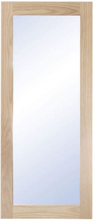 Nova, Vægspejl, Træramme by Oscarssons Möbel (H: 90 cm. B: 38 cm., Hvidolieret egetræ)