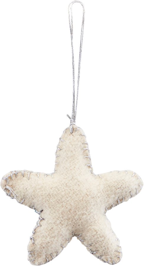 På billedet ser du variationen Ornament, Star, Puffi fra brandet House Doctor i en størrelse L: 6 cm. i farven Sand