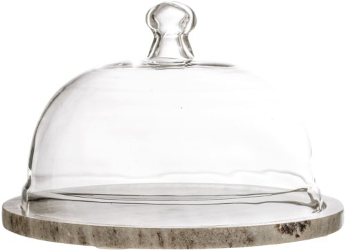 På billedet ser du variationen Nordic, Osteklokke, Glas, Marmor fra brandet Bloomingville i en størrelse D: 25 cm. H: 14 cm. i farven Natur