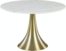 På billedet ser du variationen Oria, Spisebord, Marmor fra brandet LaForma i en størrelse H: 76 cm. B: 120 cm. L: 120 cm. i farven Guld/hvid