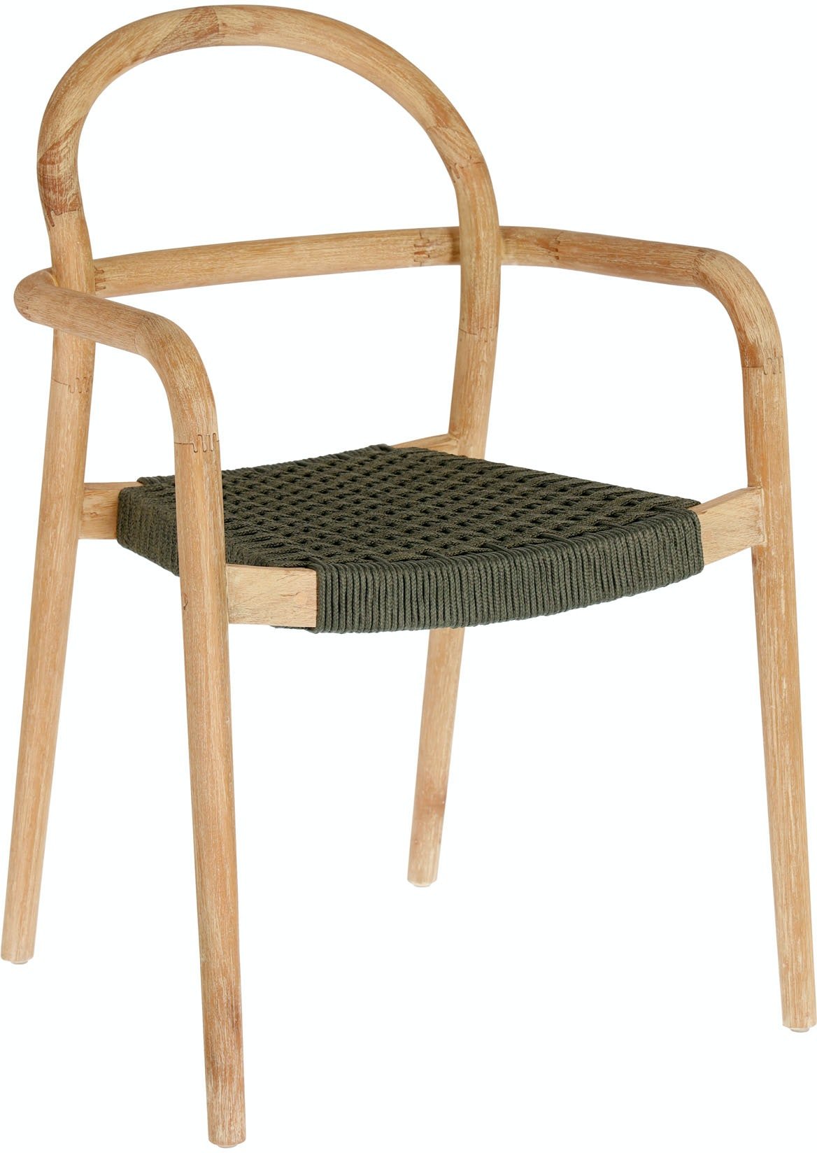 Billede af Sheryl, Udendørs spisebordsstol by Kave Home (H: 83 cm. B: 57 cm. L: 56 cm., Natur/Grøn)